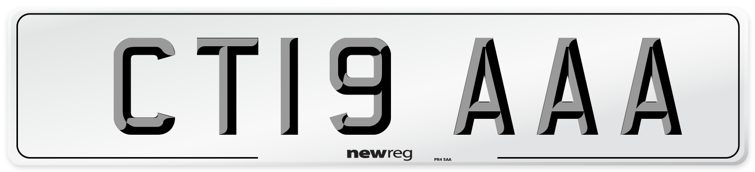 CT19 AAA Number Plate from New Reg
